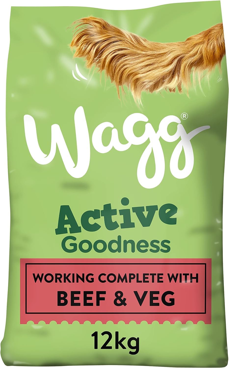 Wagg Active Goodness Complete Dry Adult Dog Food Beef 12kg