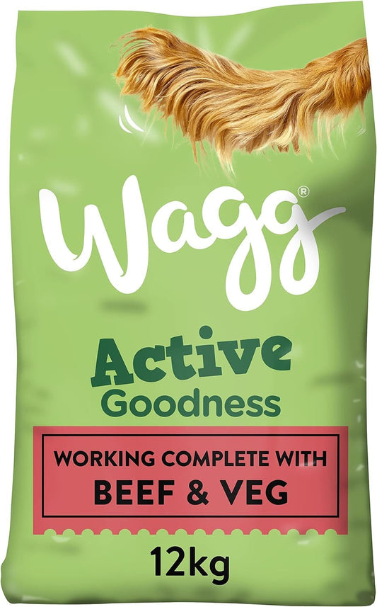 Wagg Active Goodness Complete Dry Adult Dog Food Beef 12kg