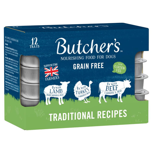 Butcher's Complete Wet Tray Adult Dog Food Traditional Recipes Pack 12x150g