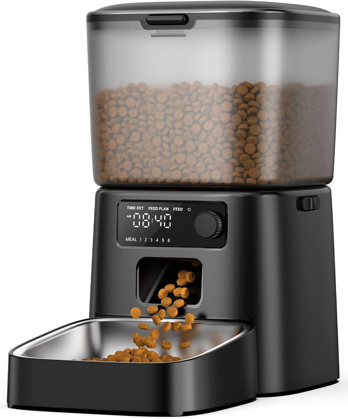 oneisall Automatic Cat Feeder with Stainless Steel Bowl, 3.5L