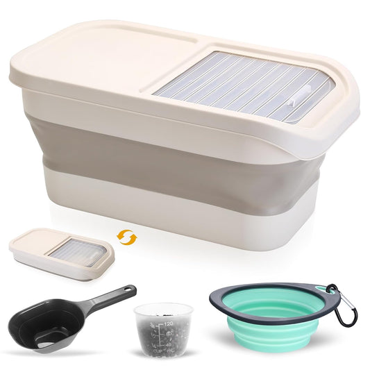 Large Collapsible Dog Food Storage Container, 5kg Dry Food Bins