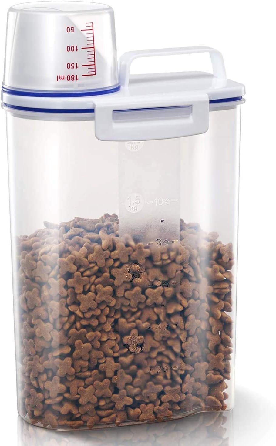 2L Pet Food Storage Container for Cat Small Dog Food Container for Dry Food