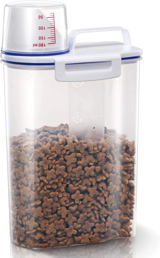 2L Pet Food Storage Container for Cat Small Dog Food Container for Dry Food