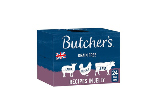 Butcher's Complete Wet Can Adult Dog Food Recipes in Jelly Pack 24x400g