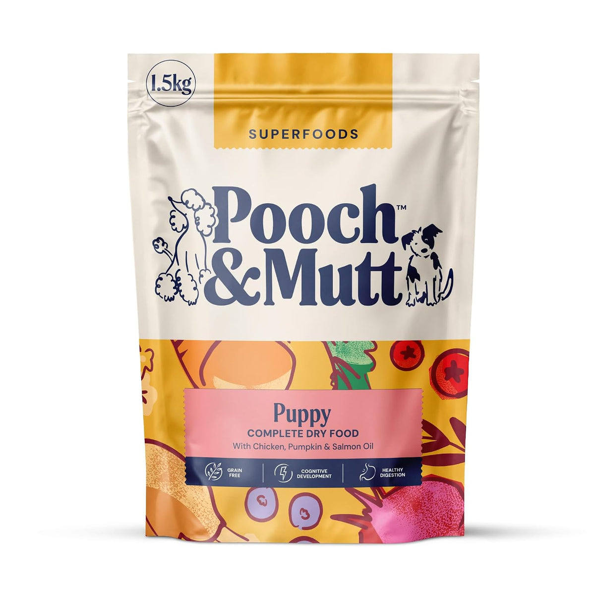 Pooch & Mutt - Puppy Superfood Complete Dry Dog Food, Chicken, 1.5kg