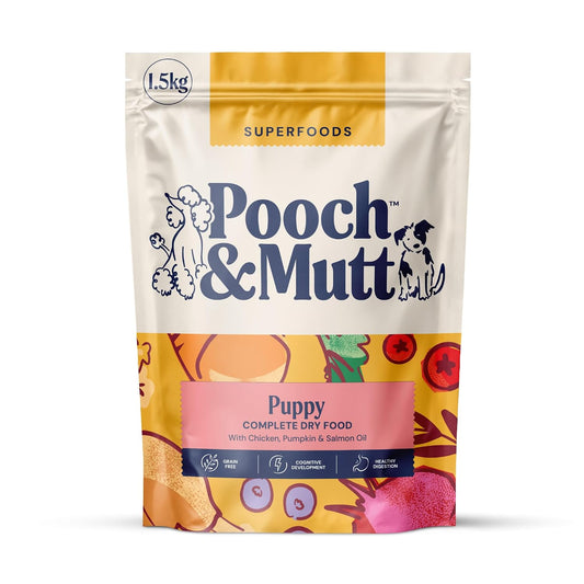Pooch & Mutt - Puppy Superfood Complete Dry Dog Food, Chicken, 1.5kg