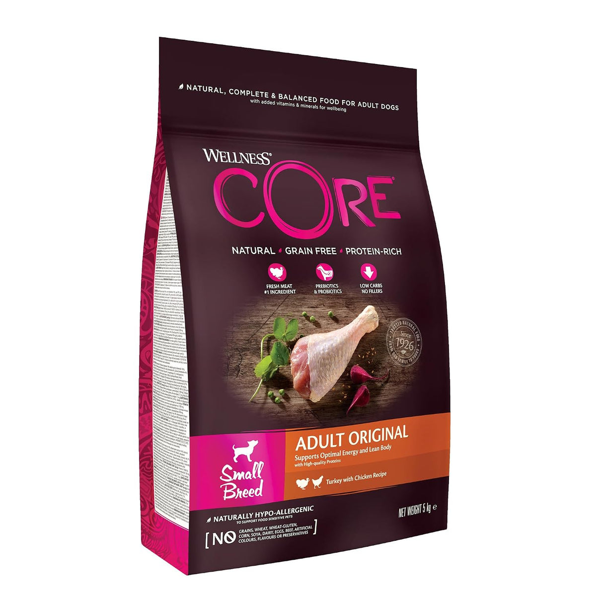 Wellness CORE Original 5 kg, Chicken & Turkey – Dry Dog Food