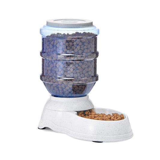 Amazon Basics Dog and Cat Food Feeder, Small