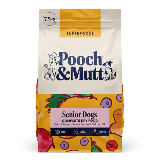 Pooch & Mutt - Senior Superfood Complete Dry Dog Food, Chicken, 7.5kg