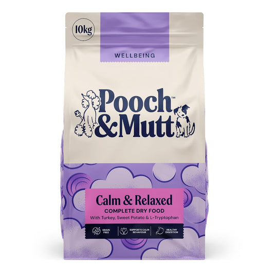 Pooch & Mutt - Calm & Relaxed Dry Dog Food, Turkey & Sweet Potato, 10kg