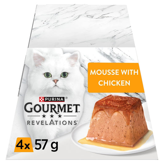 GOURMET Revelations Mousse Chicken Wet Cat Food 4x57g (Pack of 6)