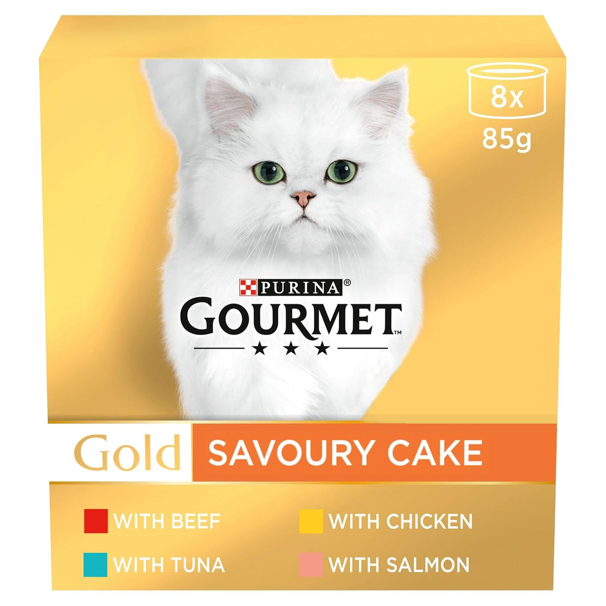 Gourmet Gold Cat Food Tins Savoury Cake Meat and Fish, 680 g