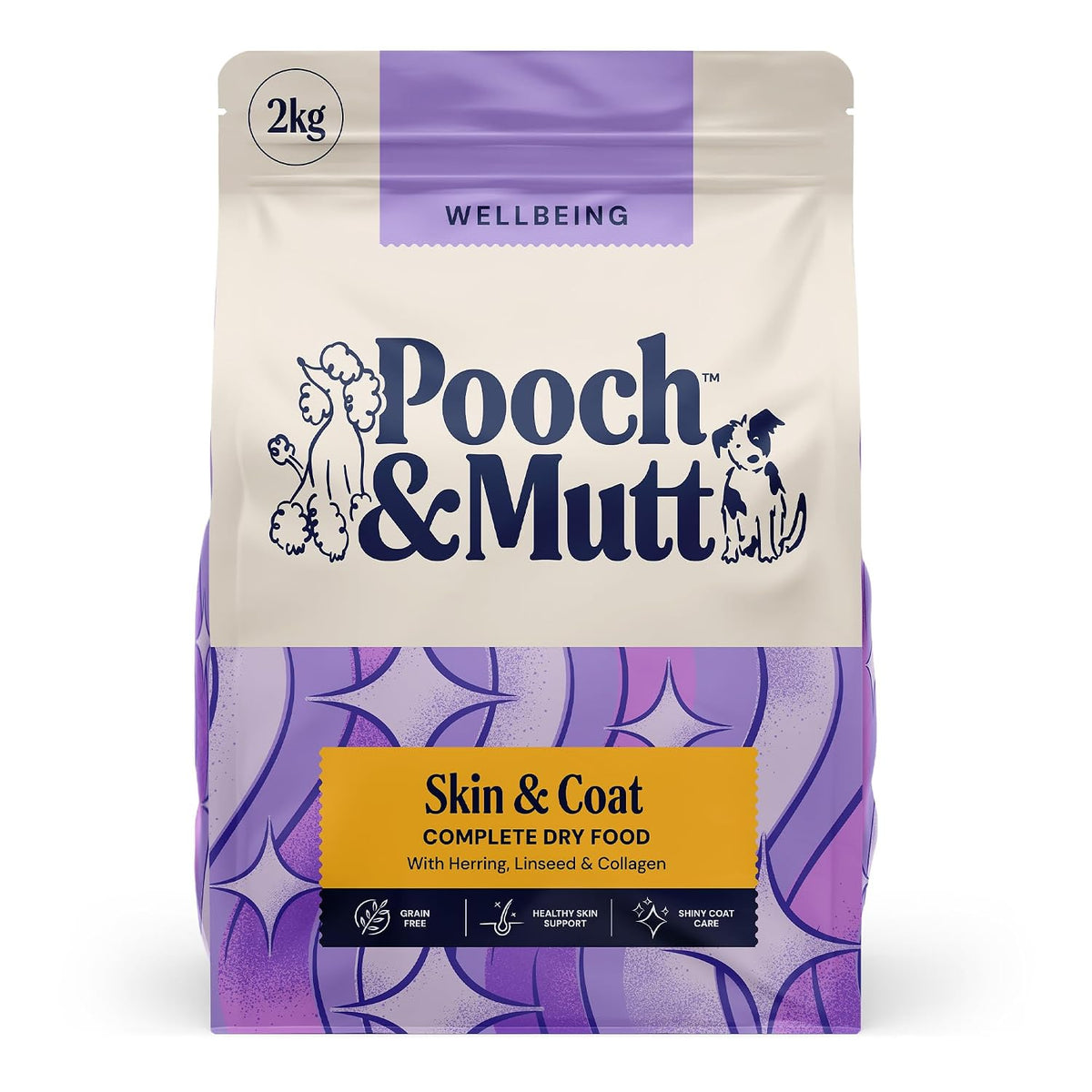 Pooch & Mutt - Skin & Coat Dry Dog Food, Herring & Linseed, 2kg