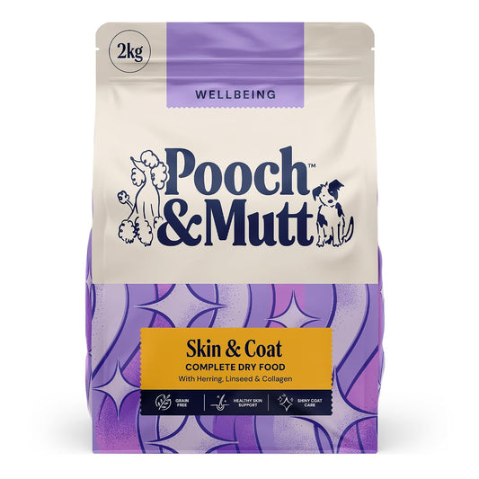 Pooch & Mutt - Skin & Coat Dry Dog Food, Herring & Linseed, 2kg