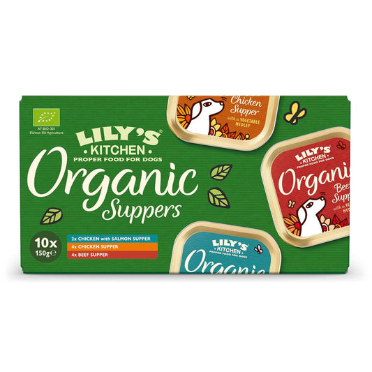 Lily's Kitchen Organic Wet Dog Food - Multipack, 10 x 150g. Complete & Balanced, Made with Natural Ingredients for Adult Dogs