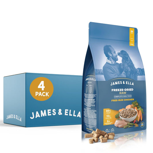 James & Ella Complete Freeze-Dried Raw Dog Food, Chicken 4 x 500 g