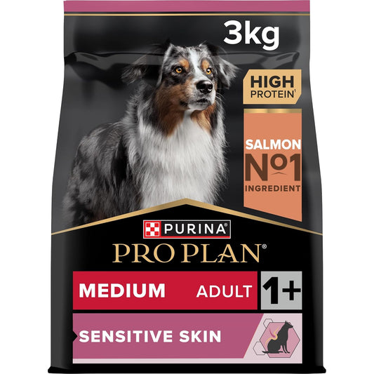 PRO PLAN Medium Adult 1+ Sensitive Skin Salmon Dry Dog Food 3kg