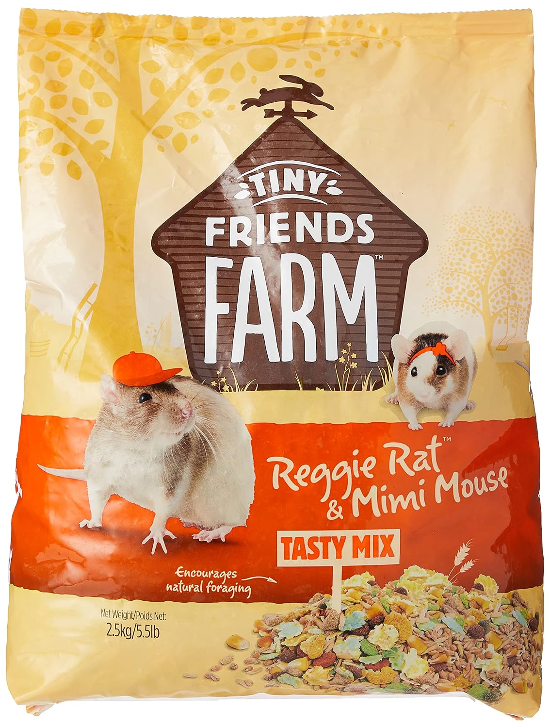 Supreme Petfoods Tiny Friends Farm Reggie Rat & Mimi Mouse Tasty Mix 2.5kg