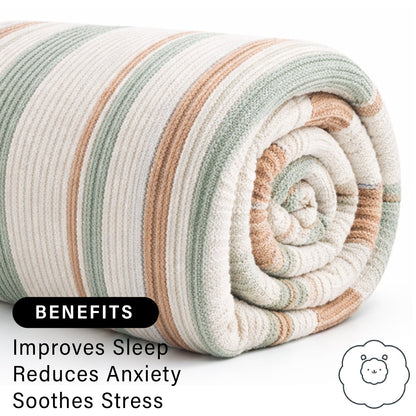 Dyed Yarn Reversible Throw Blanket - Evim Des 4