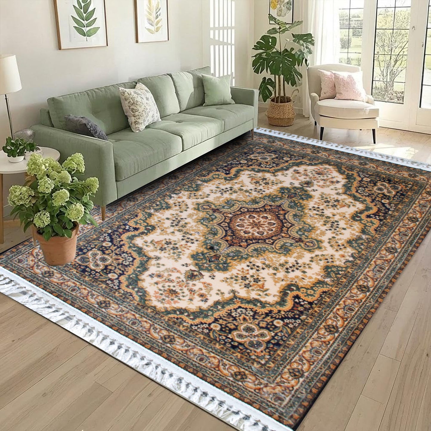 Elegant Traditional Living Room Rug