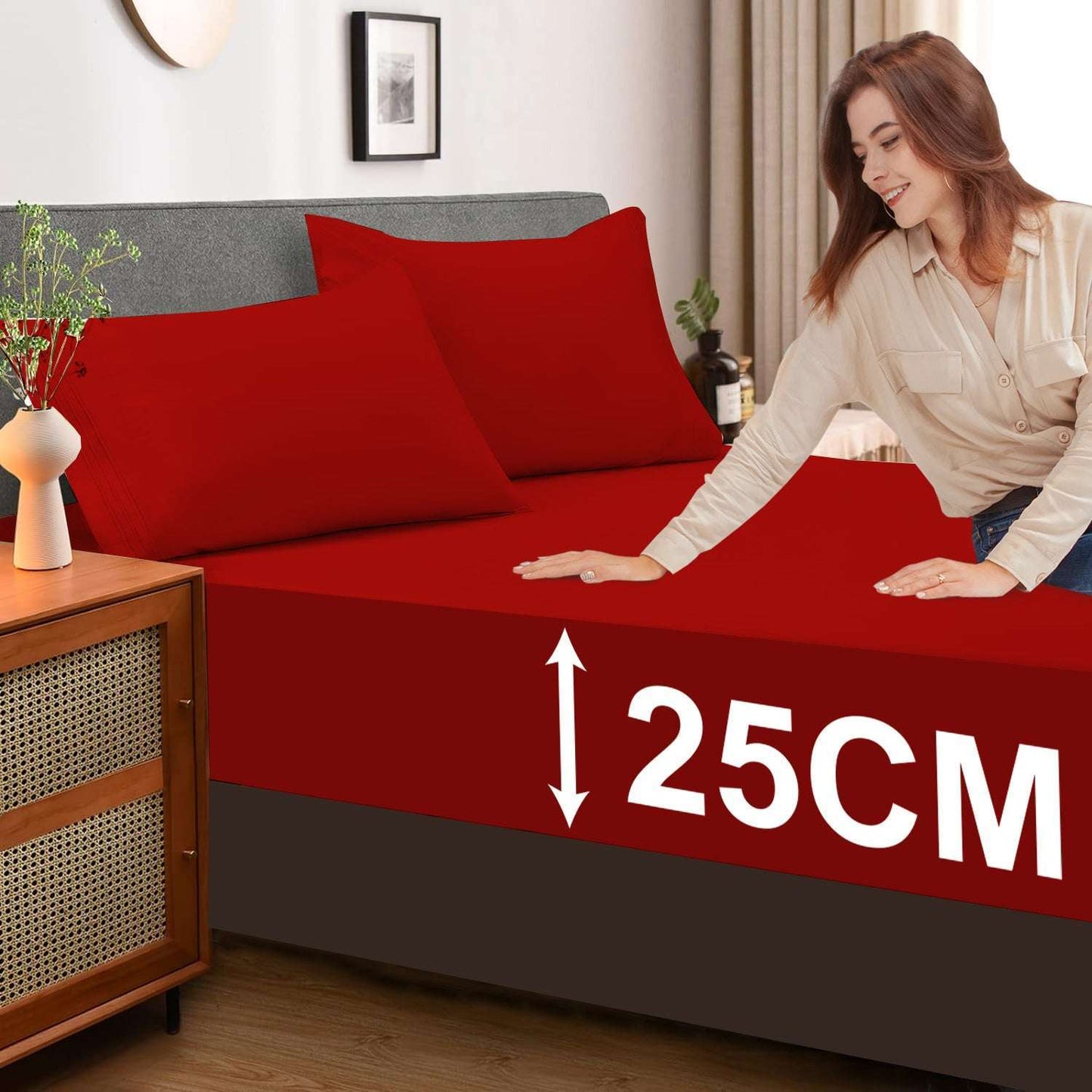 25cm Deep Fitted Bed Sheet