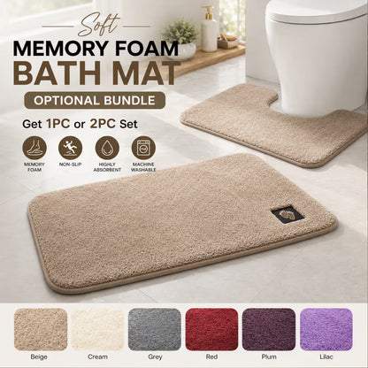 Microfibre Non Slip Bathroom Mat - Purple