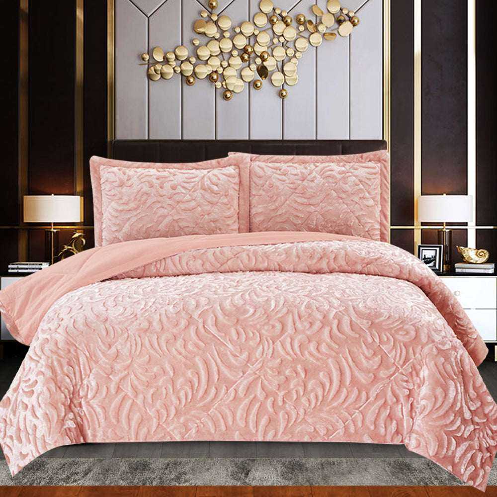 Embossed Quilted Bedspread Throw